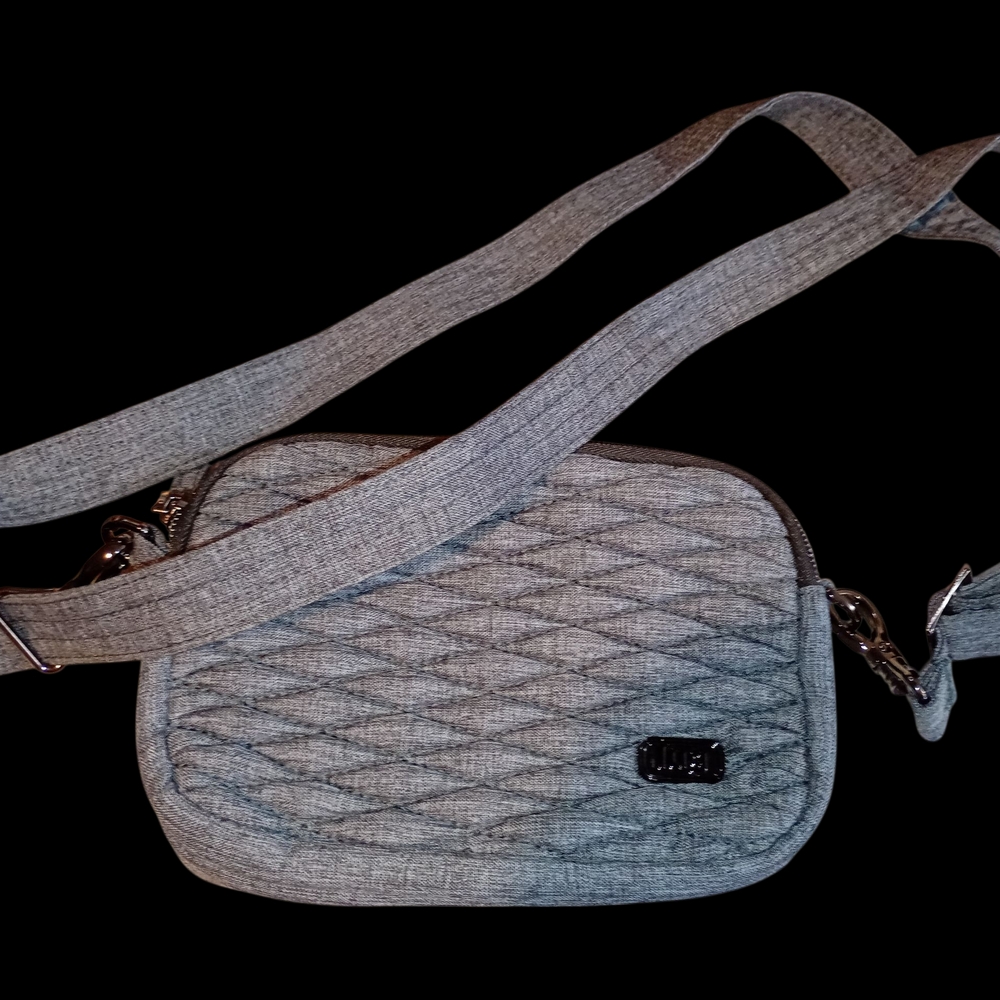 Lug Quilted Crossbody Bag in Gray